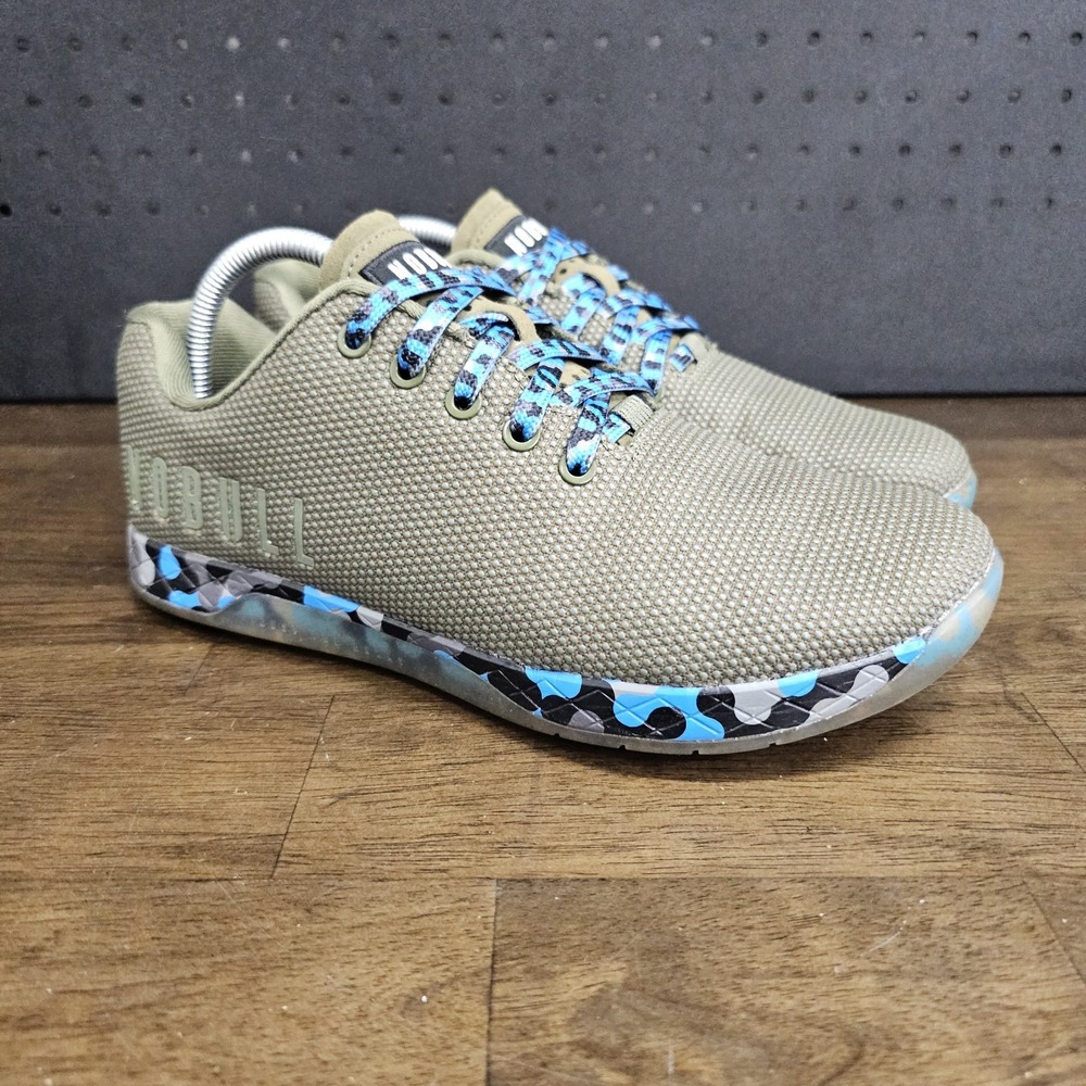NoBull Outwork Trainers M 9/W 10.5 Green Blue Camo Gym CrossFit Sneakers Shoes